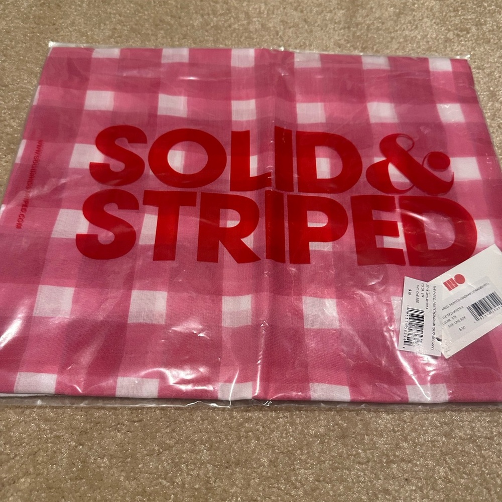 SOLID & STRIPED Pink and Red Sarong Swimwear